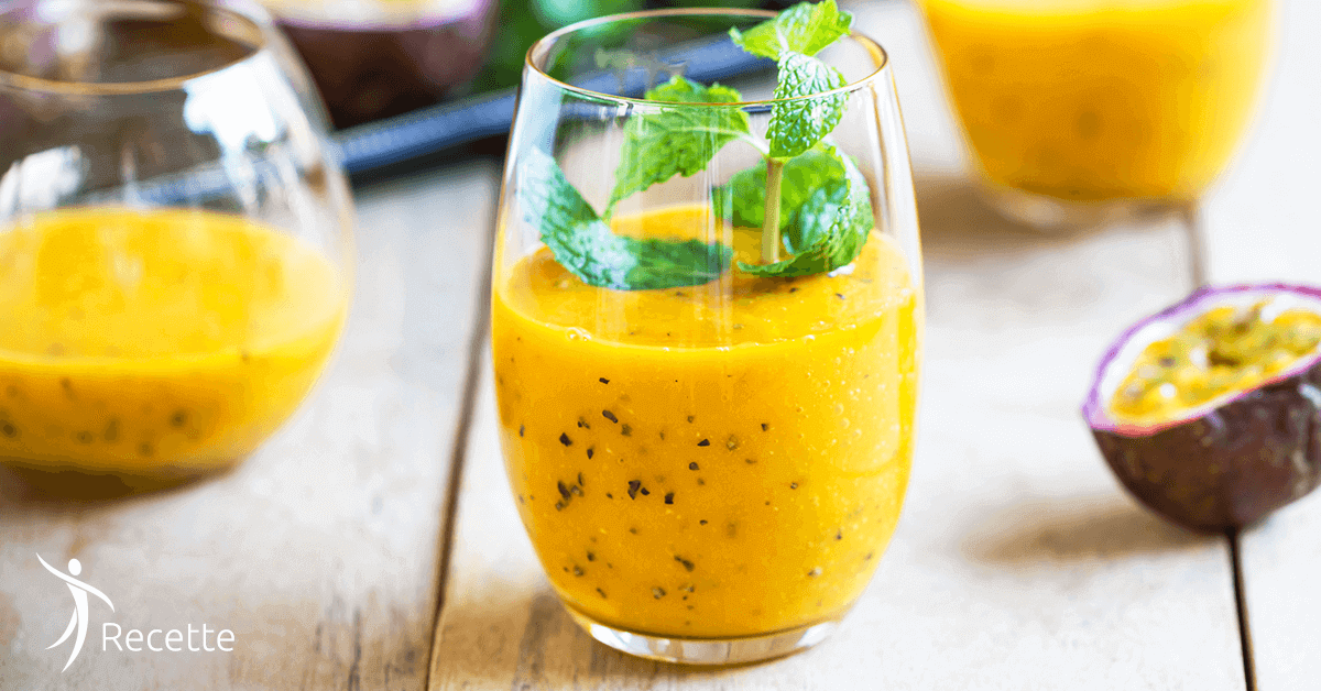 smoothie vegan ananas, pêche