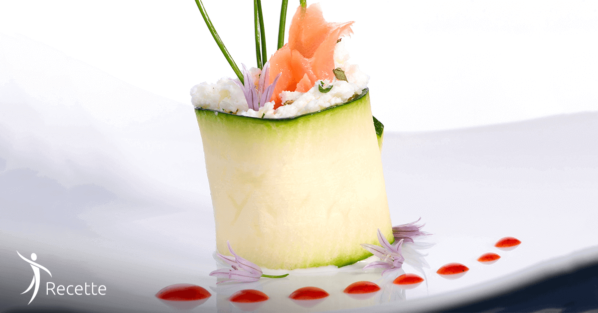 Recette minceur : Roulés de courgettes au saumon fumé